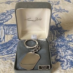 Leonore Doskow Sterling Keyring Irregular Octagon